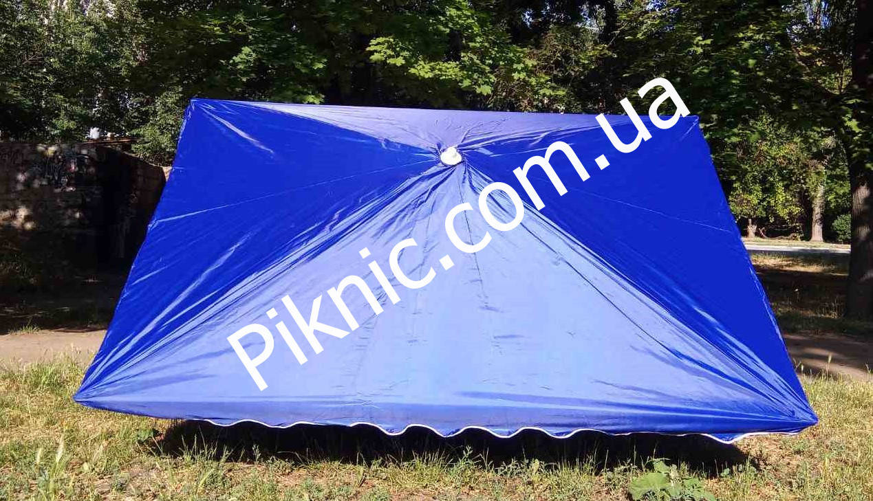 

Зонт торговый 2х3м двойная ткань уличный Прочный зонт для торговли на улице садовый Синий 351