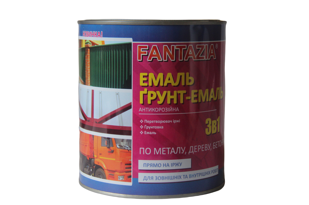 

Грунт-эмаль по ржавчине 3 в 1 Fantazia темно-серая 2,6 кг