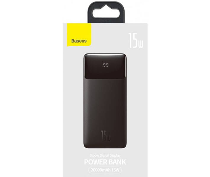 

Повербанк Baseus Bipow Digital Display 15W 20000mAh Black (PPDML-J01) Гарантия!
