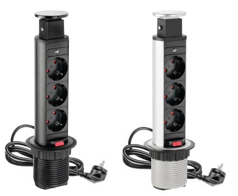 

Выдвижной настольный удлинитель, круглый AE-BPW3S60