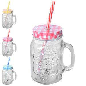 

Чашка-банка с закручивающейся крышкой и трубочкой 500мл R29806 (48шт)