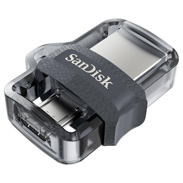 

Флеш-накопичувач SanDisk USB3.0/microUSB Ultra Dual Drive M3.0 128GB OTG Silver-Black, Черный