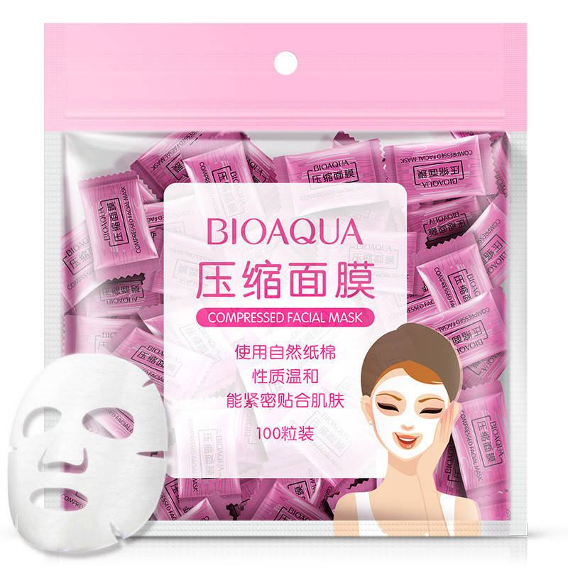 

Тканевые маски прессованные BIOAQUA Compressed Facial Mask(100шт)