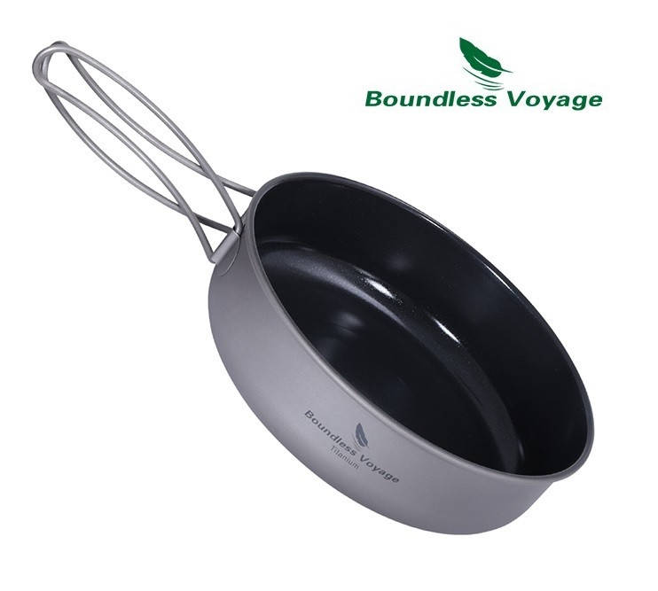 

Сковородка титановая с антипригарным покрытием Boundless Voyage 600 мл. Ti15169B. Тарелка из титана., Светло-серый