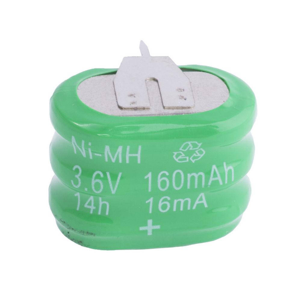 

Coin NiMH battery 3.6v 160mAh ellipse 3S1P + Nickel (size: 24x15x18mm) GEB