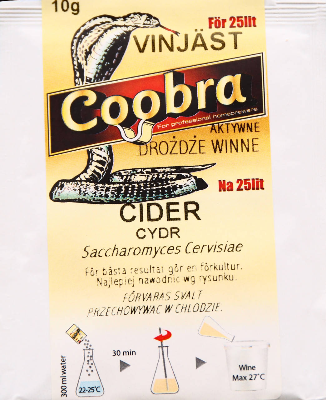 

Cухие винние дрожжи Coobra Cider 10 г