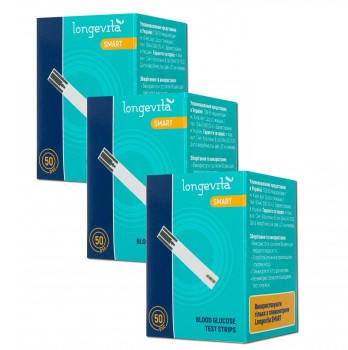 

Тест-полоски Longevita Smart №50 - 3 уп. (150 шт.)