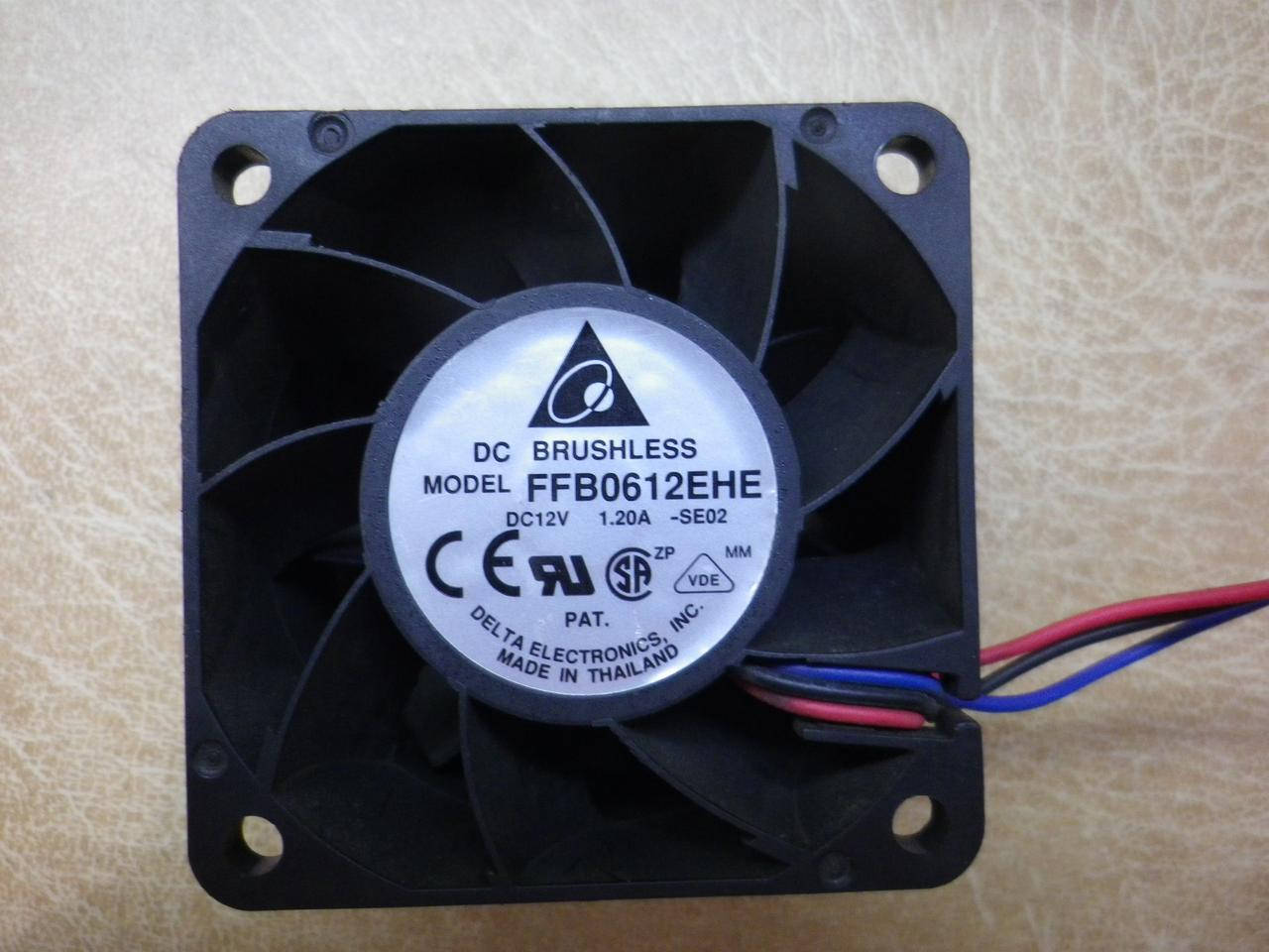 

Б/У Кулер 12в 60x60x38 DC BRUSHLESS (FFB0612DHE) 1.20A 3 pin