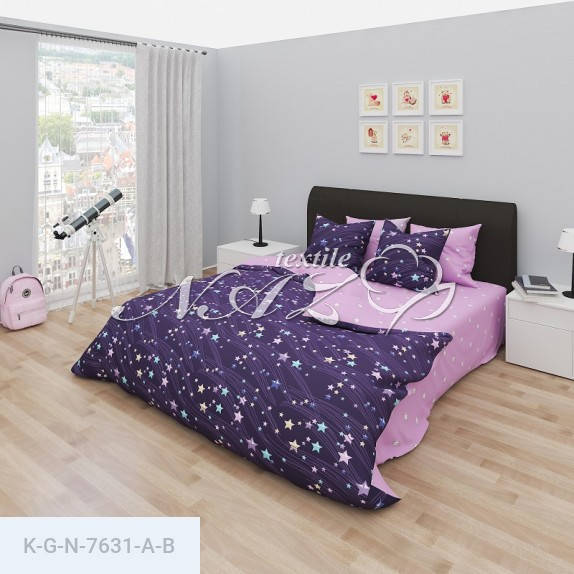 

Небо в звездах флип - Бязь Gold - Семейный комплект