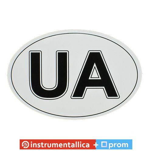 

Наклейка UA черно-белая 18 см х 12 см, Белый