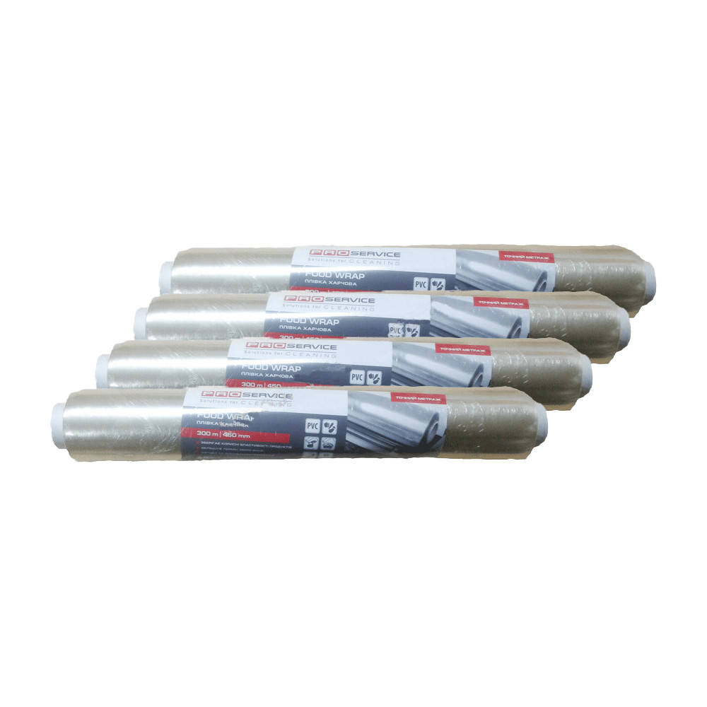 

Пленка пищевая PVC 300 м х 45 см 8 мкм PRO Service для упаковки продуктов, Желтый