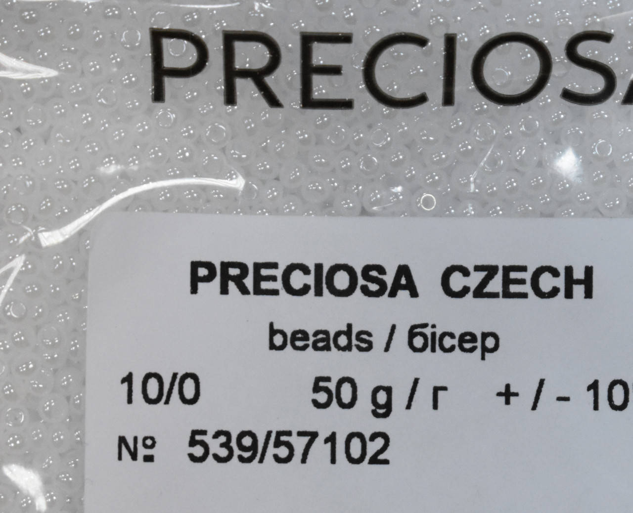 

Бисер Preciosa 10/0 цвет 57102 белый 10г