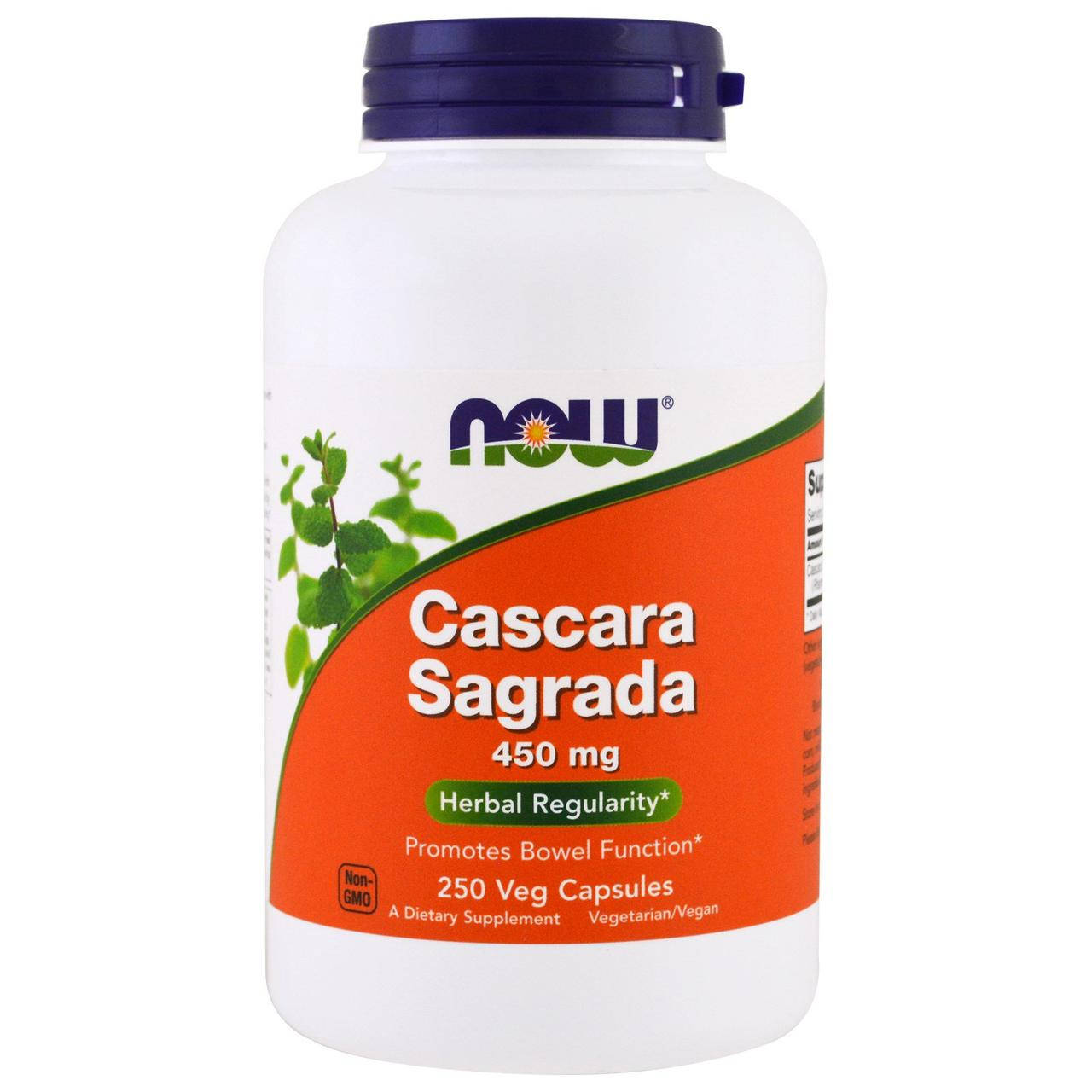 

Каскара саграда, Cascara Sagrada, Now Foods, 450 мг, 250 капсул