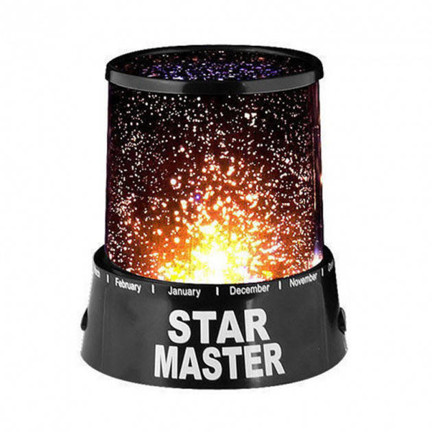 

Детский проектор звездного неба ночник star master с USB-кабелем ночной светильник месяц WHT, Черный