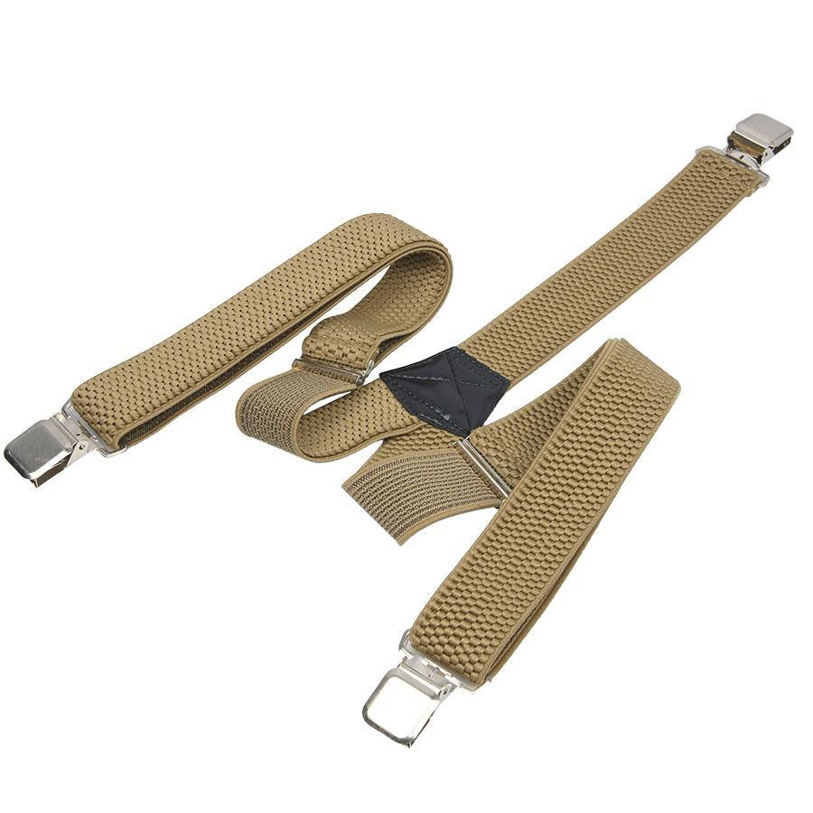 

Світлі чоловічі підтяжки Top Gal 40-Y light beige в бежевому кольорі