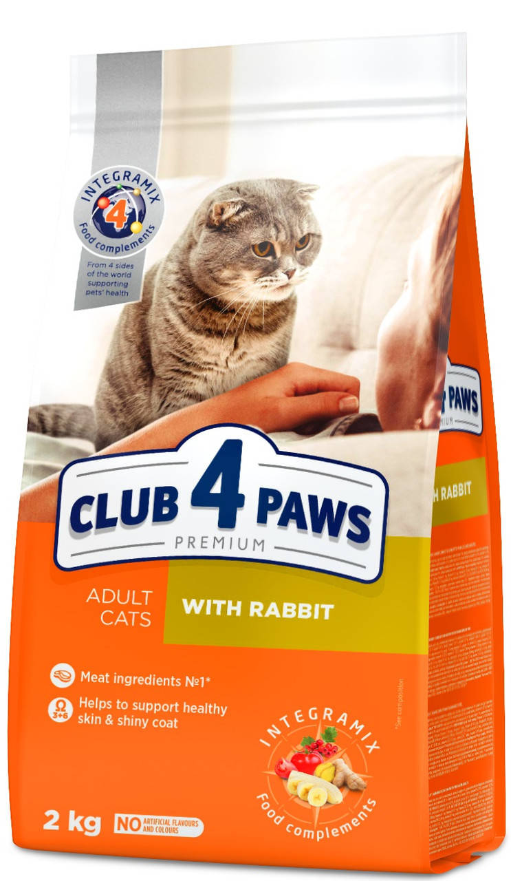 

Club 4 Paws Premium сухой корм с кроликом для кошек 2 кг