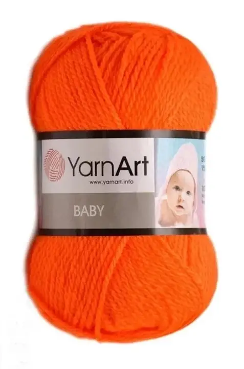 

Пряжа Демисезоная акриловая БебиYarnArt Baby Ярнарт 100% акрил, Турция 8279- мандарин