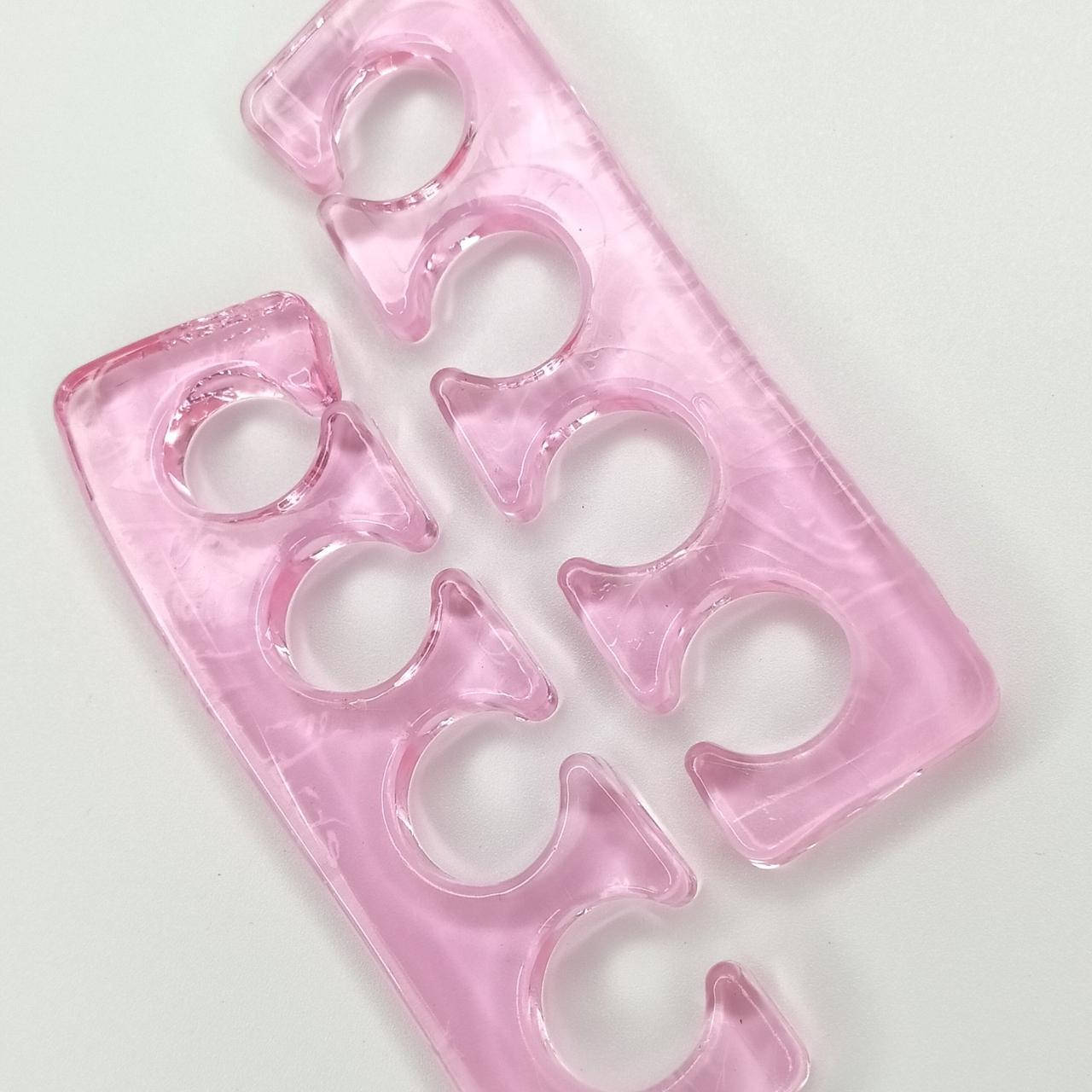 

Силиконовый разделитель для пальцев ног (пара) Прозрачно-розовый, Темно-серый