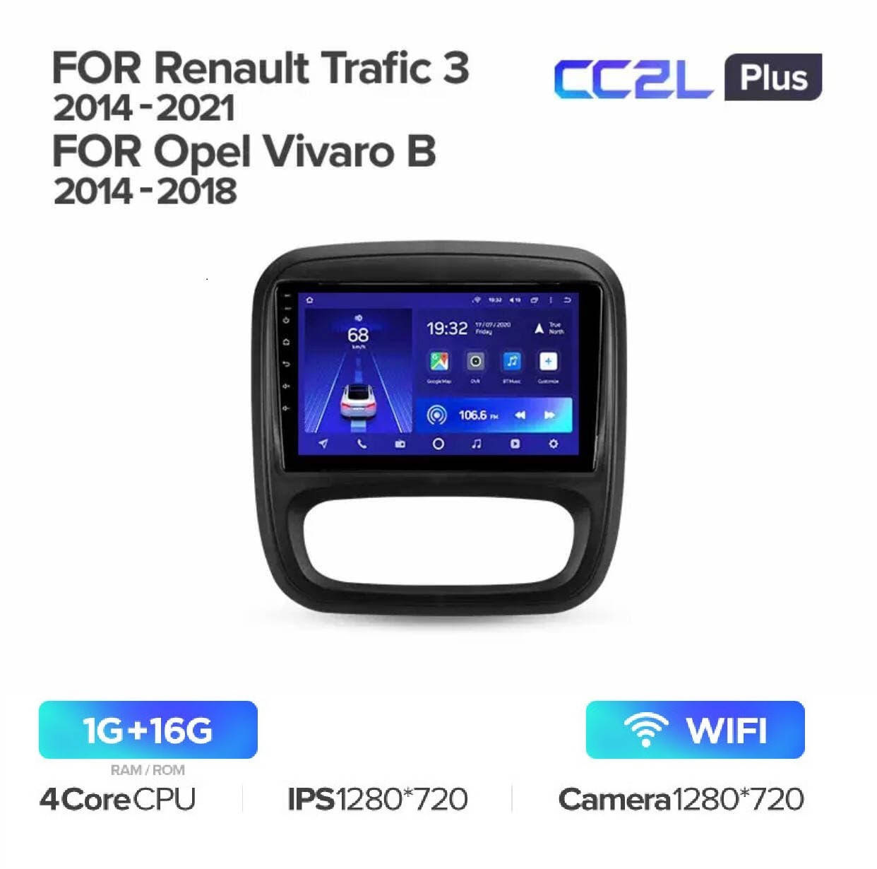

Штатная магнитола Teyes CC2LPlus Opel Vivaro B (2014 - 2018) CC2L 1GB+16GB WiFi