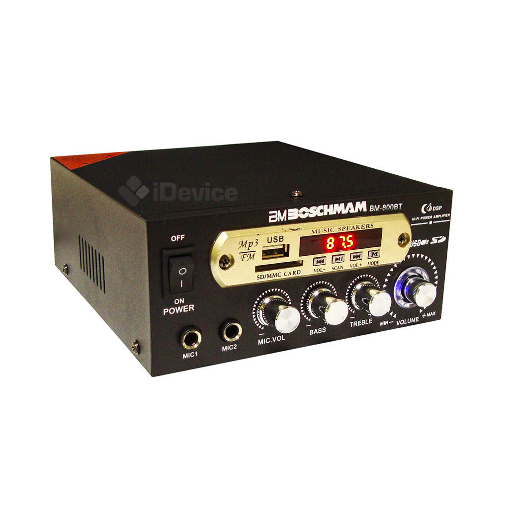 

Усилитель звука Boschmam BM-800BT USB, FM. Bluetooth, Черный