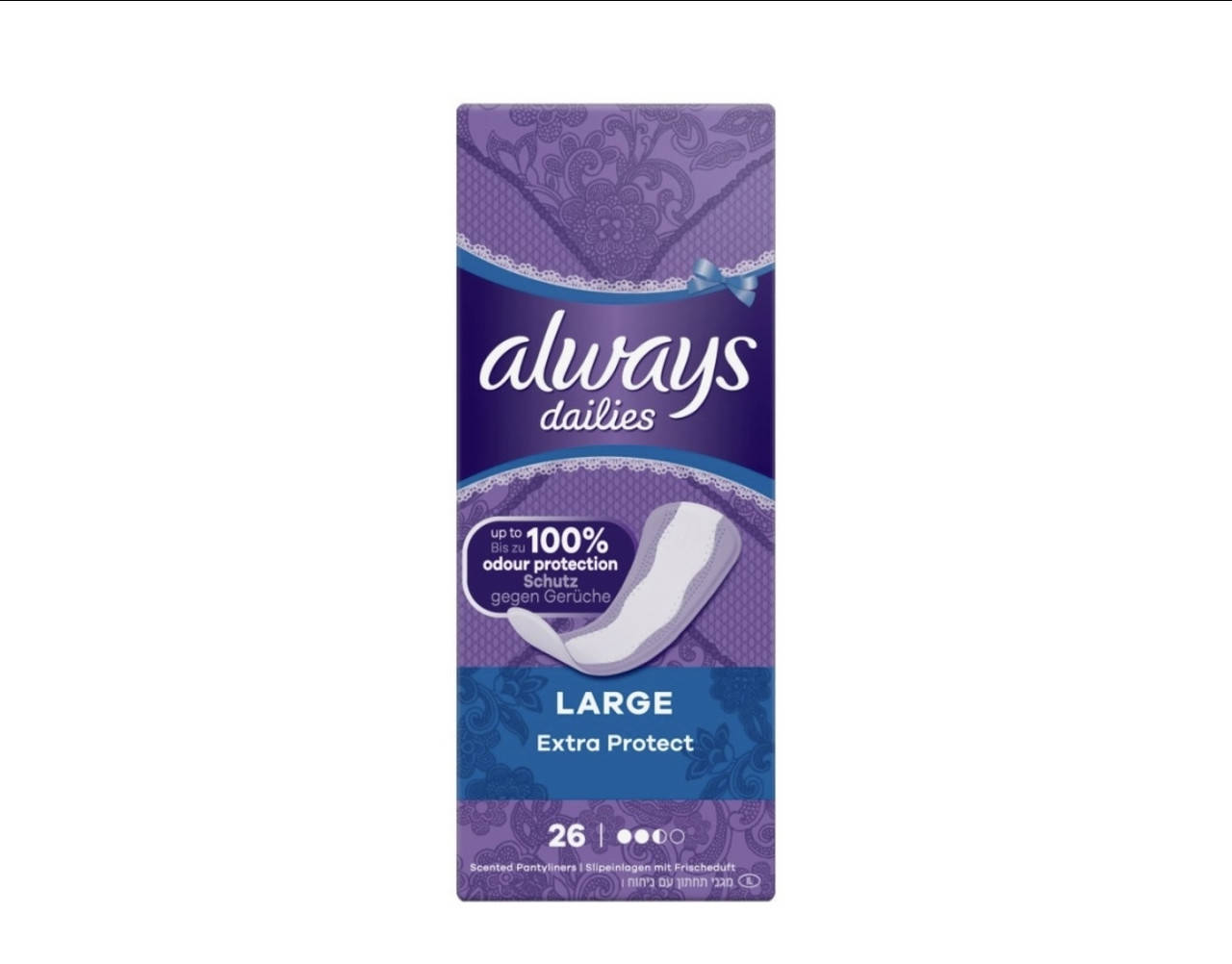 

Гігієнічні прокладки, 26 шт. Always Dailies Extra Protect Large