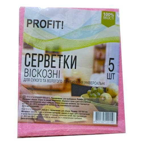 

Салфетка вискозная универсальная 5 шт 30*36 см