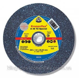 

Круг отрезной Klingspor Kronenflex A 46 TZ Special 125 x 1.6 x 22.23 Клингспор Кроненфлекс 187171 артикул