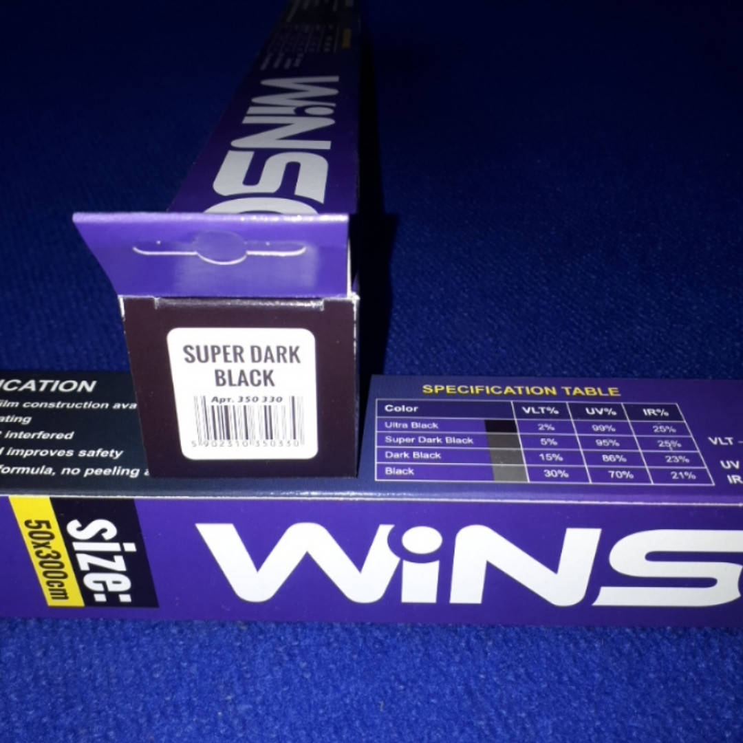 

Пленка тонировочная Winso 350320 Super Dark Black 50см 350330, Черный