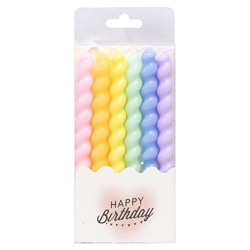 

Набор свечек для торта Спираль цветная 6шт/уп арт.TL-1047