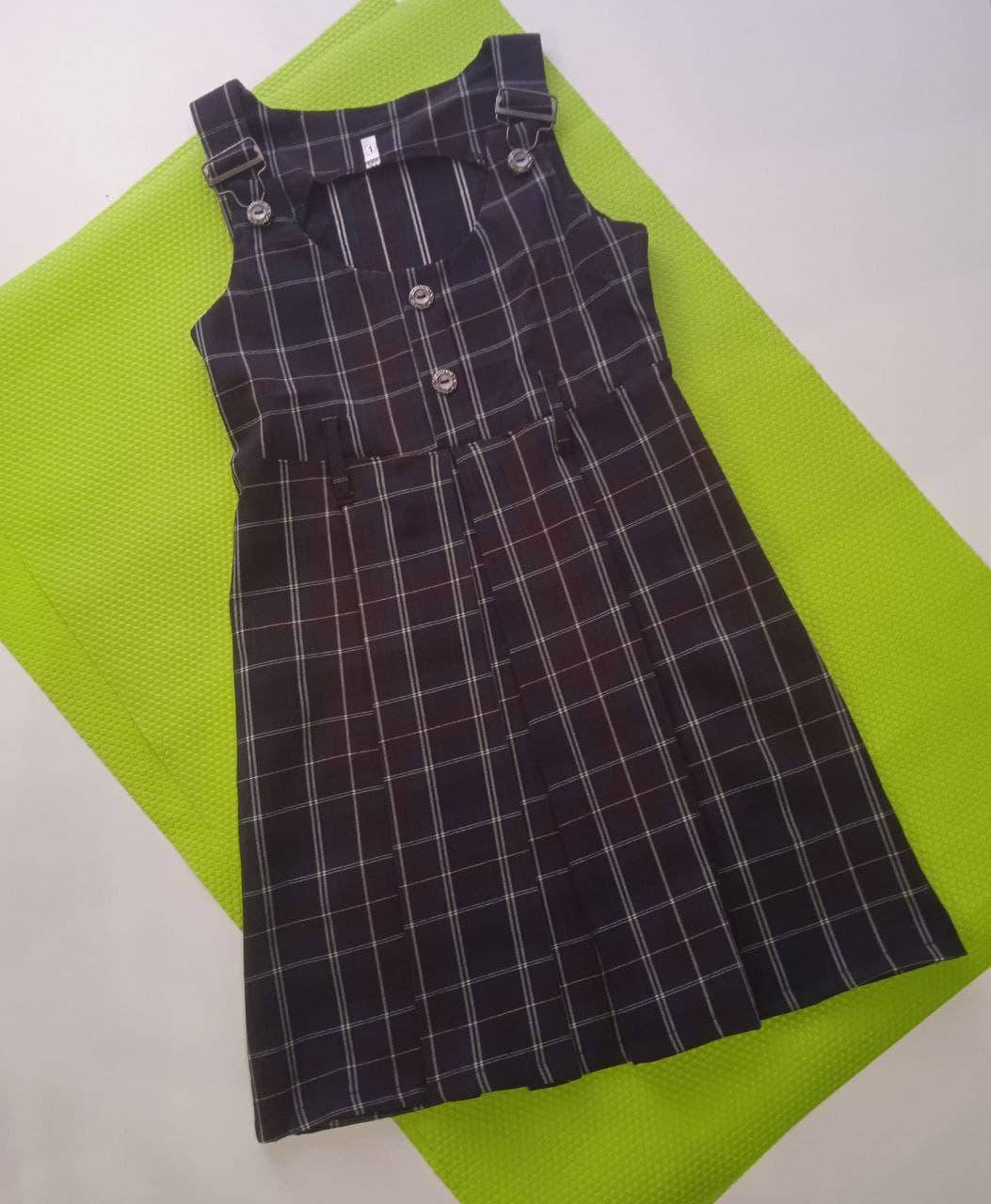 

Сарафан ,,ВИТА,, на девочку 122, 128, 134, 140, 146 см, клетка зеленая, бордо 146