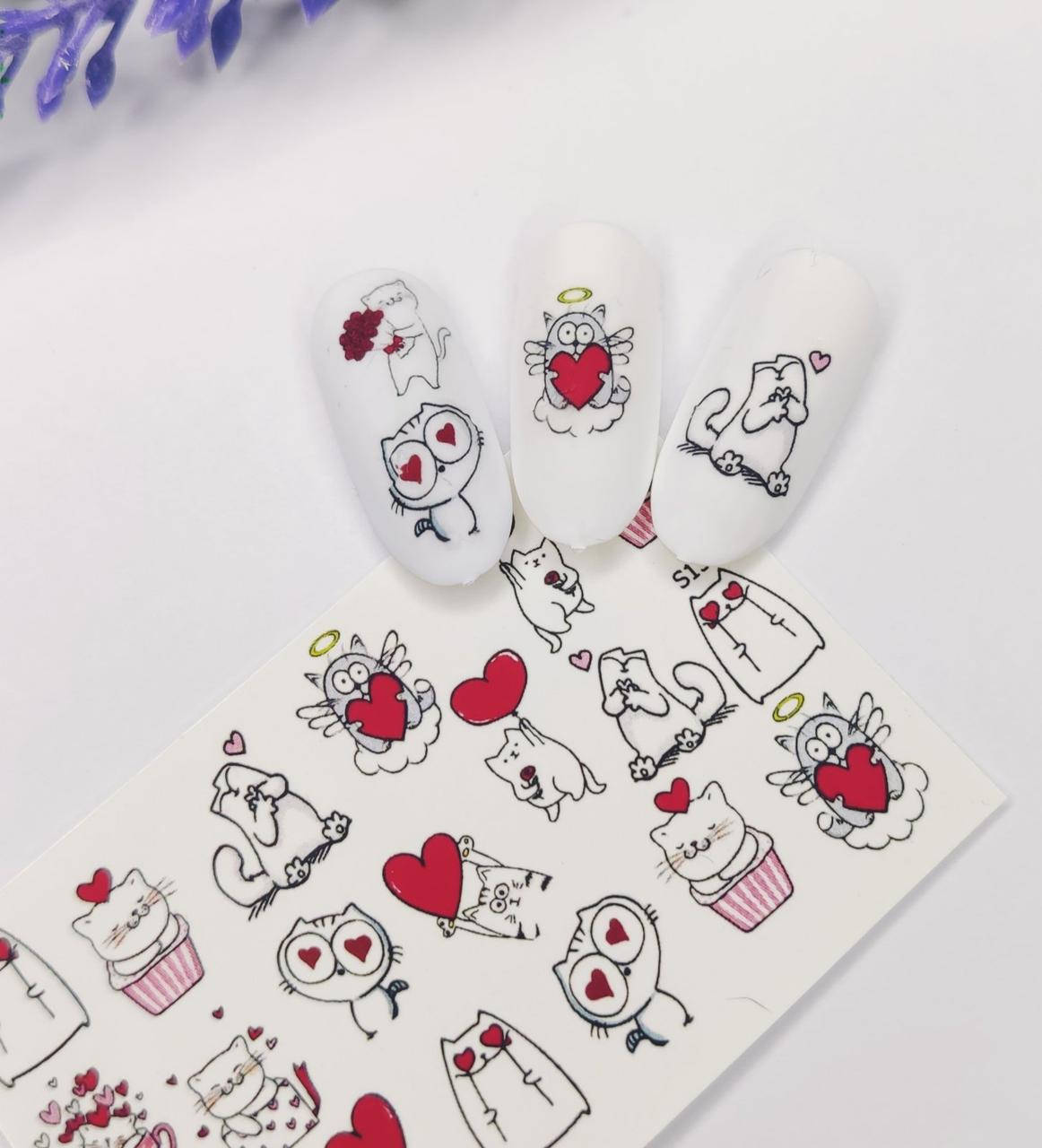 

Водные слайдеры для дизайна ногтей love S1305