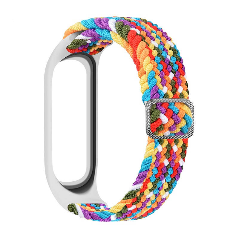 

Ремешок mi band 4 ремешок к браслету Mi Band 3 плетеный solo loop радужный