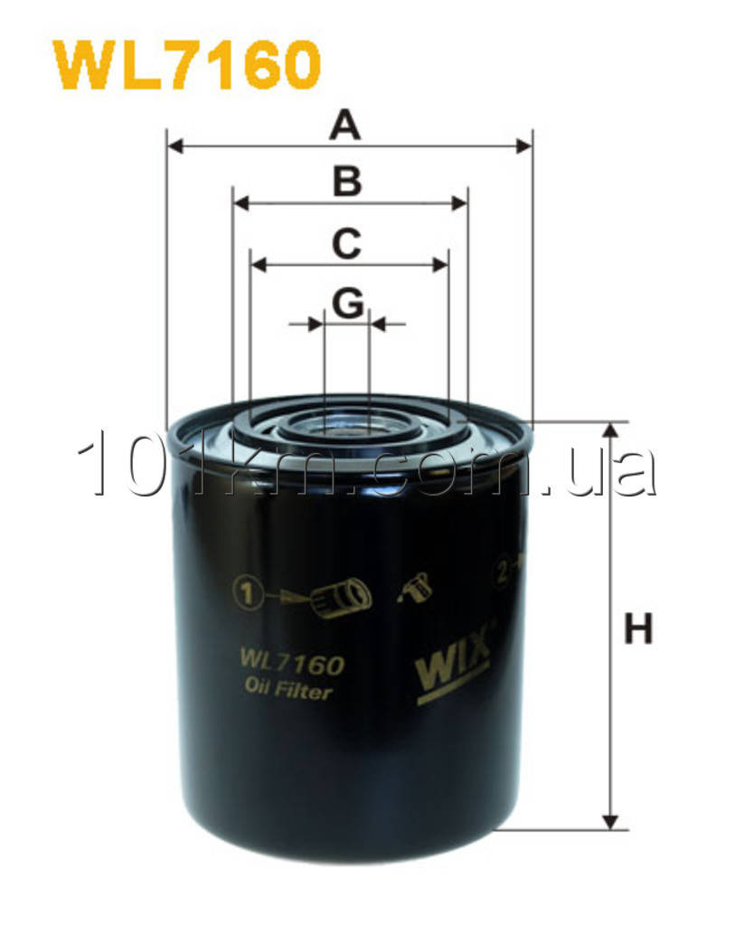 

Фильтр масляный WIX WL7160 (OP 594)
