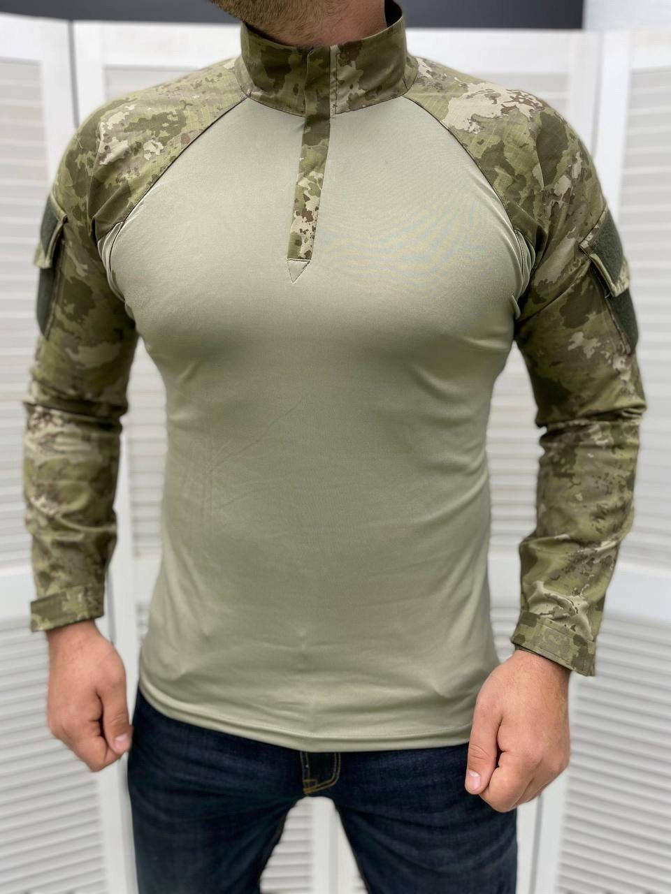 

Мужская тактическая рубашка убакс UBACS хаки мультикам S-XXL