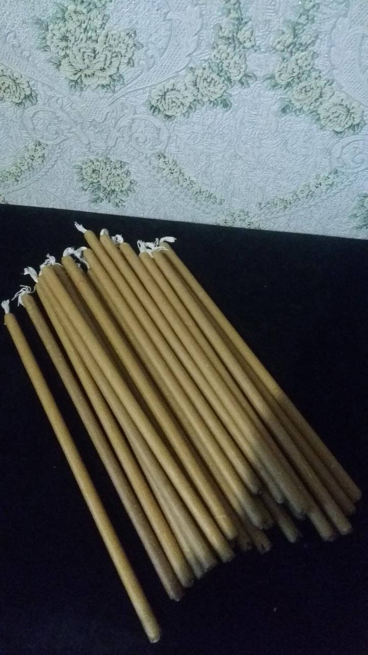

Свеча восковая жёлтая ( за 1шт.), Желтый