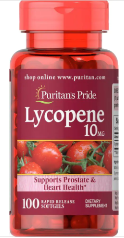 

Ликопин, Lycopene, Puritan's Pride, 10 мг, 100 гелевых капсул