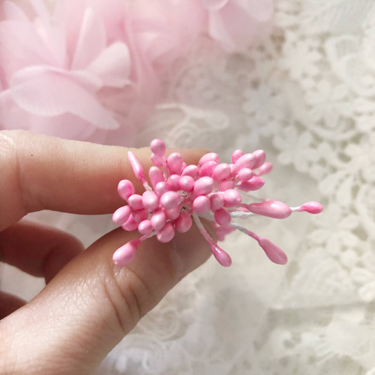 

Тычинки розовые, пучок