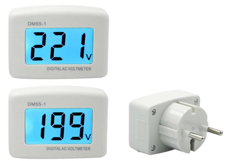 

Вольтметр DM55-1 80-300 V переменного тока с евровилкой