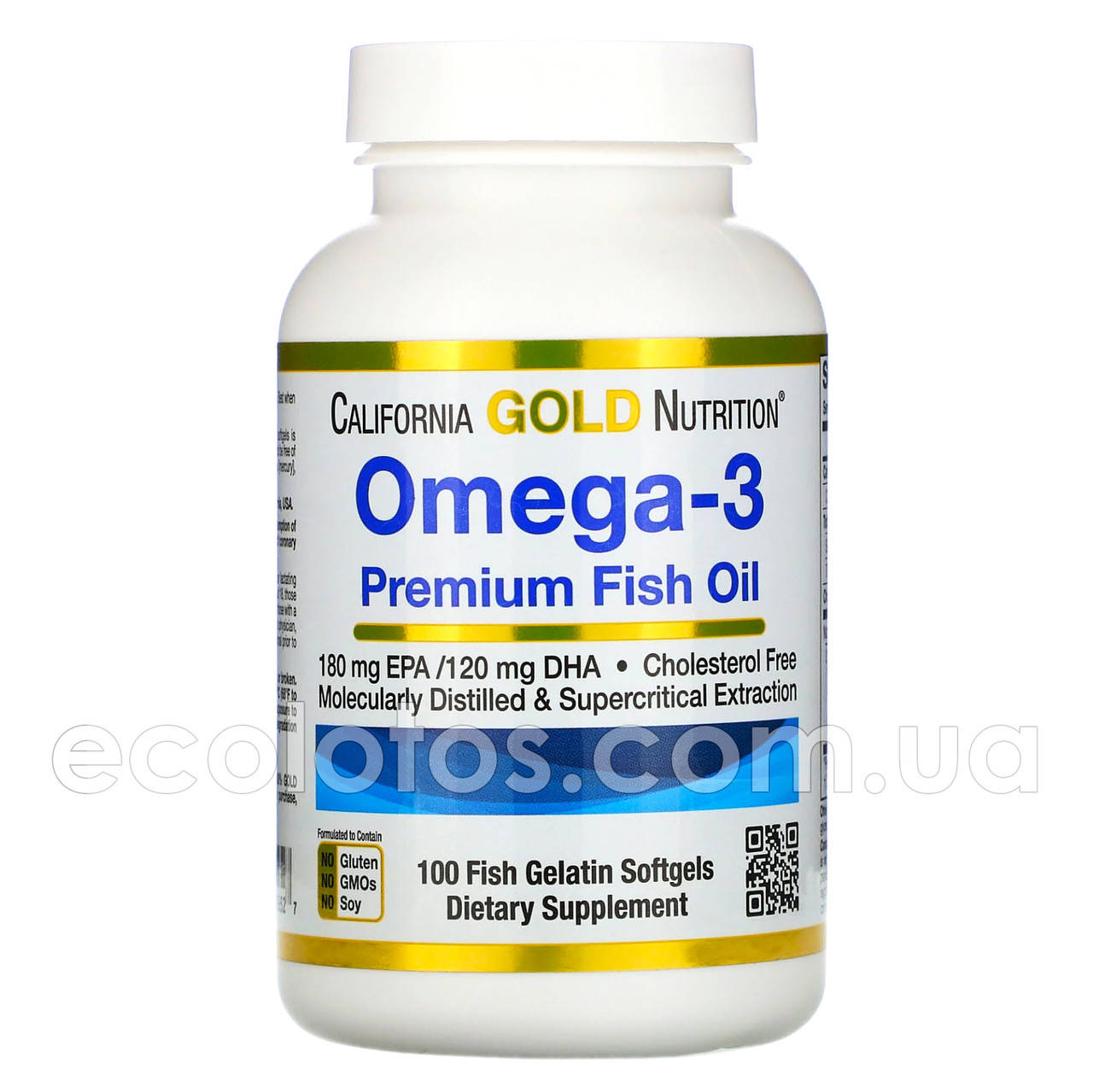 

Омега-3 "California Gold Nutrition" 18/12 1000 мг 100 капсул