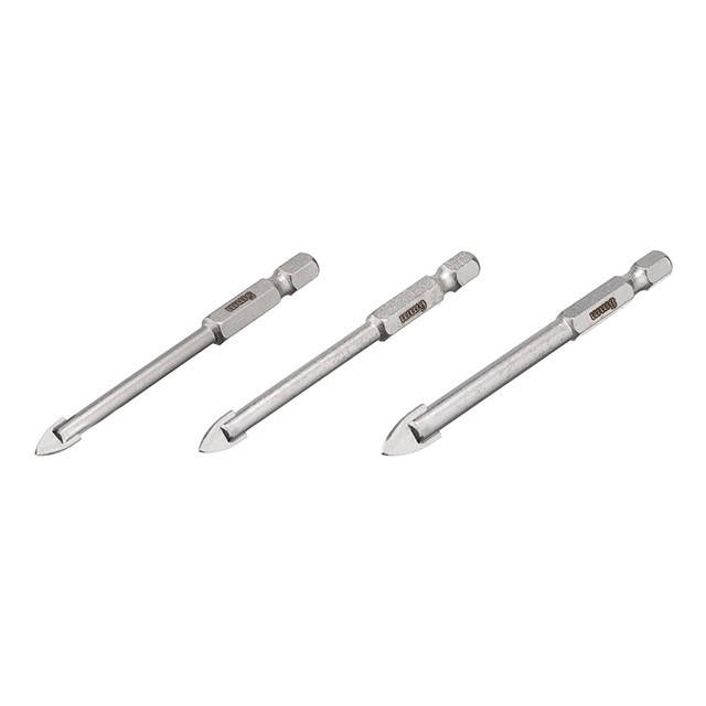 

Набор сверл по стеклу и керамике 5+6+8 мм HEX 1/4'' (6.35 mm) INTERTOOL SD-0293