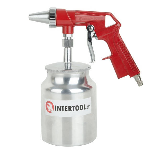 

Пескоструйный пневматический пистолет с металлическим бачком, INTERTOOL PT-0707