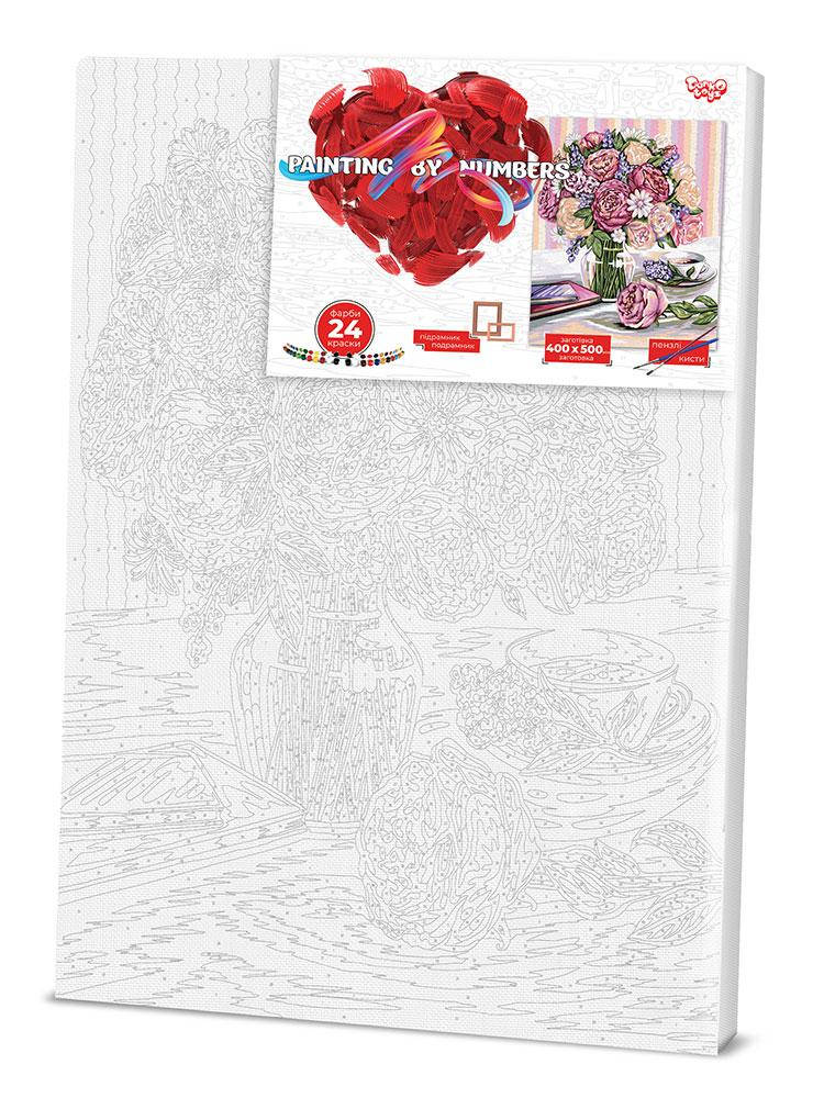

Креативна творчість "PAINTING BY NUMBERS" 40см*50см економ с.2 №2 букет