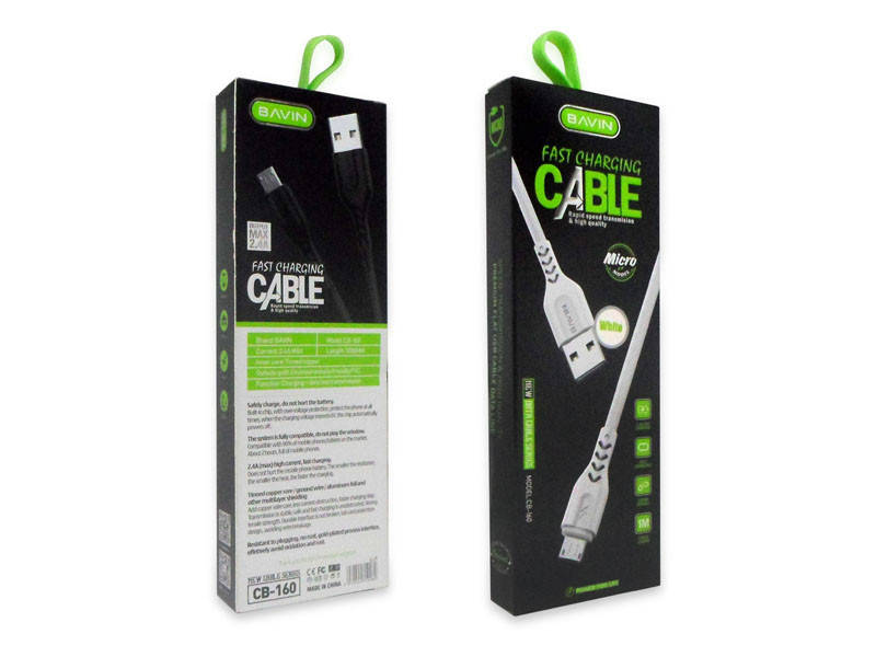 

Кабель USB - micro USB BAVIN CB160 200шт 7765