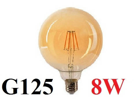 

Светодиодная лампа Эдисона Filament G125 8W E27 2700K K2