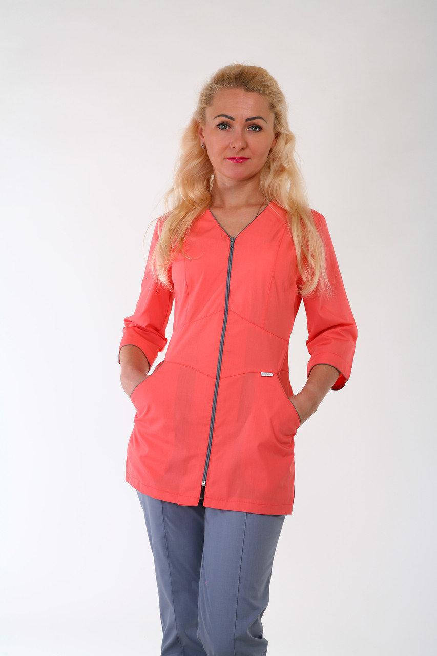 

Медицинский женский костюм на молнии HL 22108 батист 42-60р 46, Серый