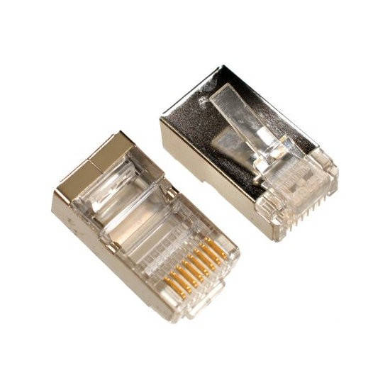 

Экранированный коннектор RJ-45 (джек) 8P8C FTP Cat-5 Ritar, Черный