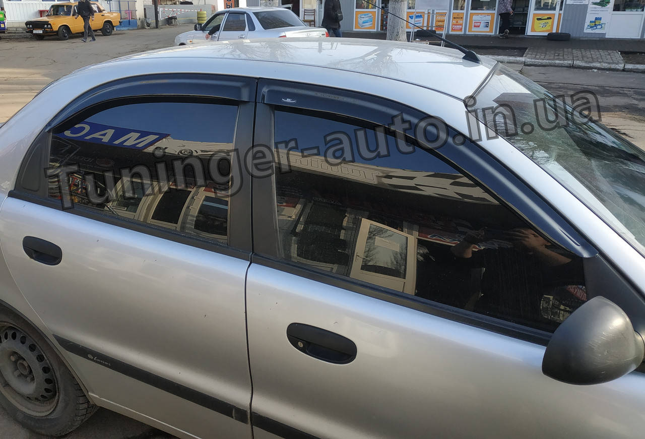 

Ветровики, дефлекторы окон Daewoo Lanos 1997-2017 (Hic) (Chevrolet Lanos ZAZ Chance)