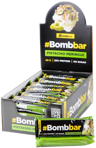

Протеиновый батончик в глазури Bombbar Фисташковая Меренга (40 грамм)
