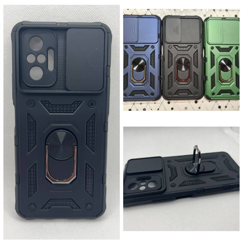 

Противоударный чехол для Xiaomi Redmi Note 10 Pro Антишок Шторка кольцо, Разные цвета