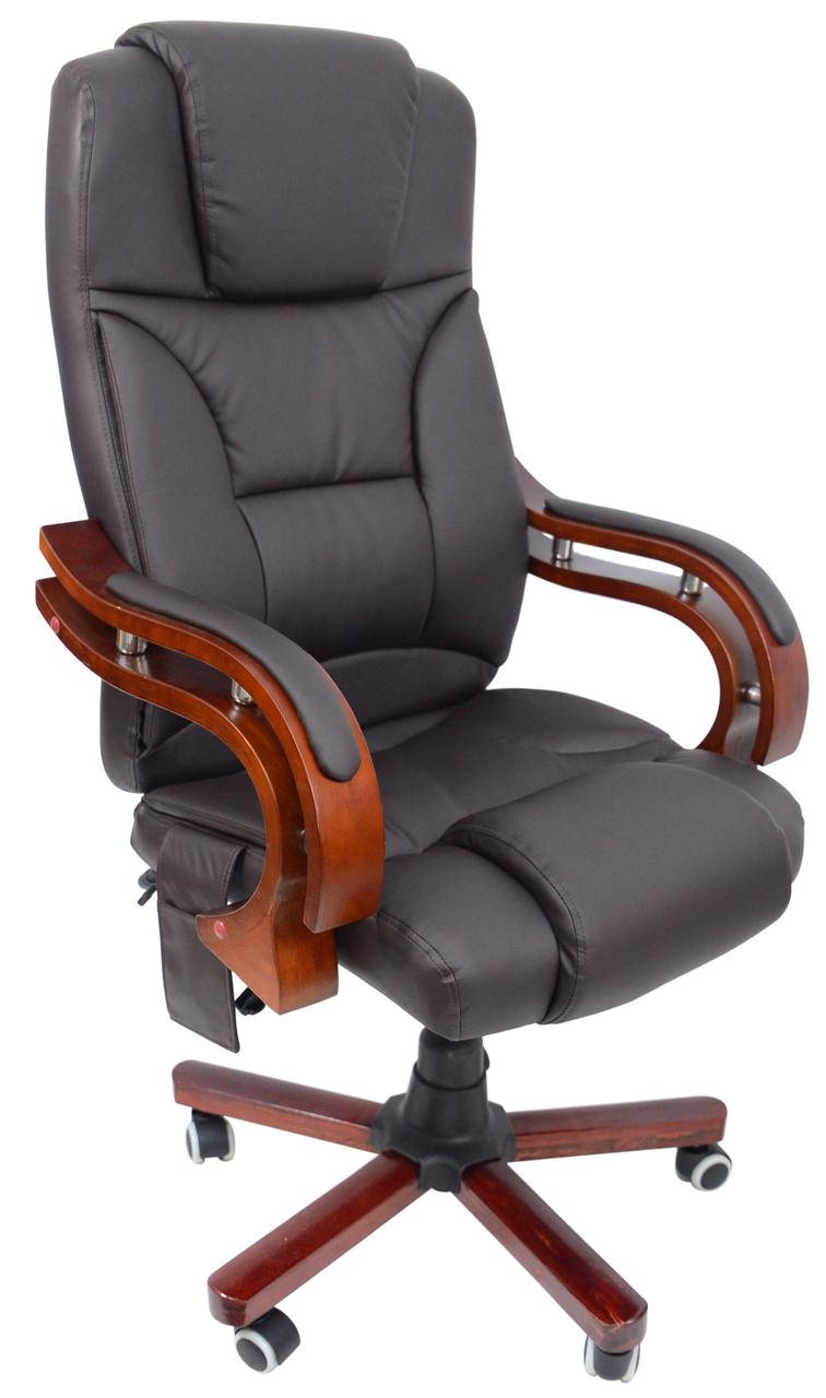 

Кресло с массажем Bonro Premier M-8005 Brown, офисное кресло, кресло к столу, рабочее кресло